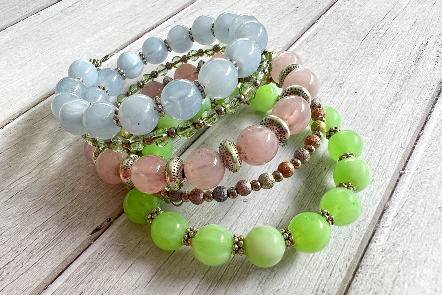 Spring Memory Wire Bracelet Living a Real Life